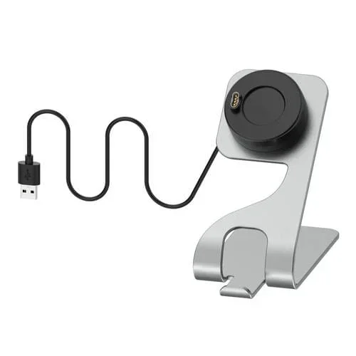 Base de Carga Rotatable Metal para Garmin Vivoactive 3 Music (Gris)