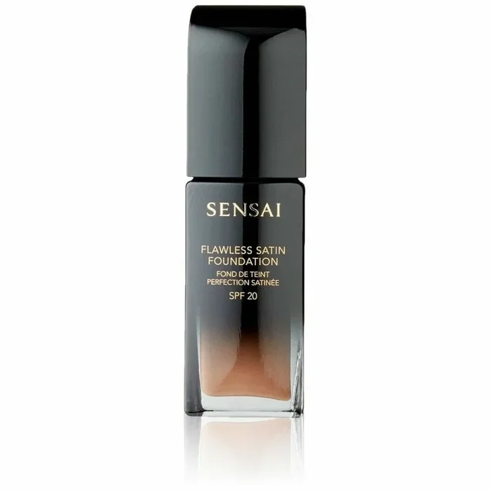 Base de maquillaje fluida lawless satin foundation sensai 205-mocha beig (30 ml)