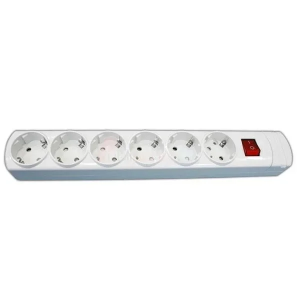 Base Multiple 6 Enchufes Interruptor Cable 1,5m BLANCO