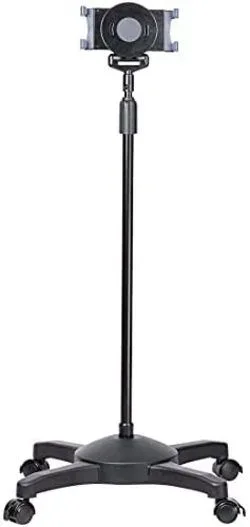 Base Soporte Móvil con Ruedas Bloqueables para Tablet, Atril de Altura Ajustable para Tablets de 7 a 11 Pulgadas, Base Portátil para Tablet con Soporte Removible para Tablet (STNDTBLTMOB)
