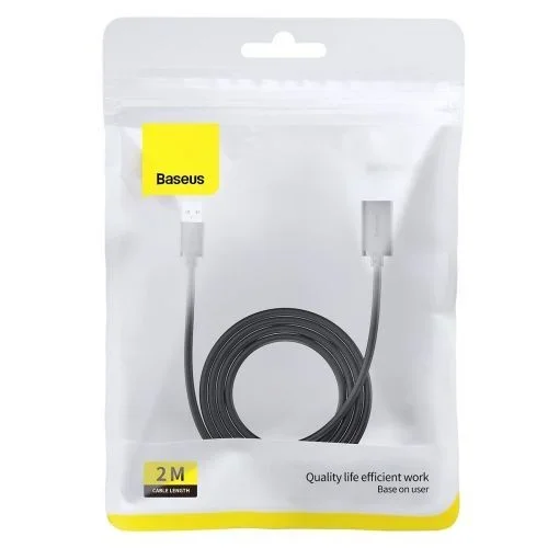 Baseus airjoy series usb 3.0 extension cable 2m, black (b00631103111-03)
