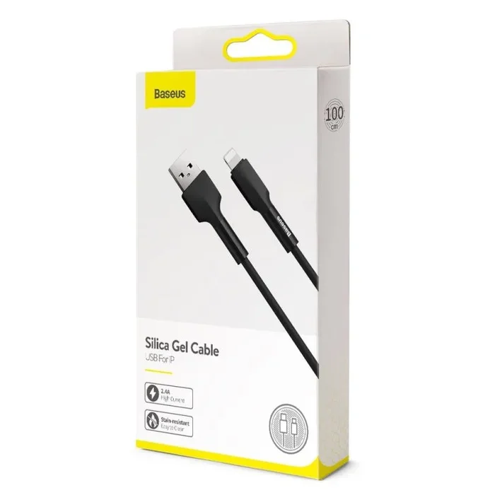 Baseus CALGJ-01 cable de conector Lightning 1 m Negro