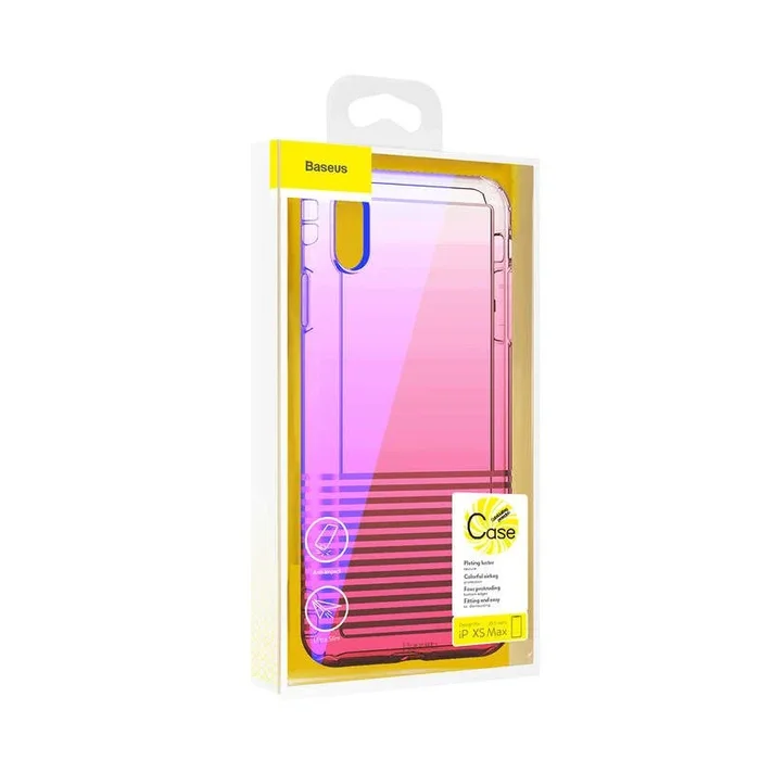 Baseus iPhone XS MAX Case Colorful airbag Protection Pink (WIAPIPH65-