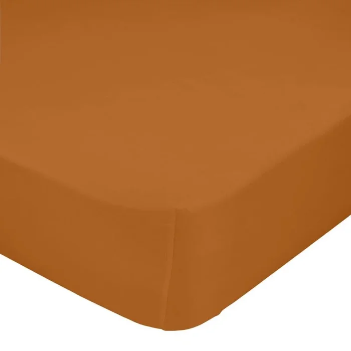 Basic Bajera Terracota Terracota, 200x200x32 cm (Cama 200), 100% Algodón, Calidad de 150