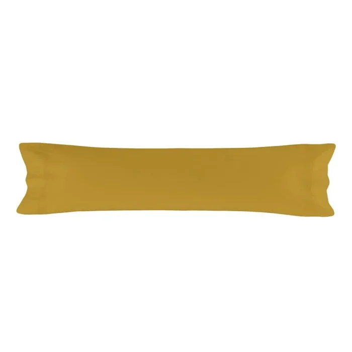 Basic Funda Almohada Mostaza Mostaza, 45×155 cm (Cama 135/140), 100% Algodón, Calidad de 150