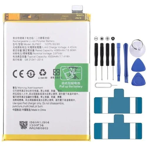 Batería Oppo BLP907 4500 mAh para Reno7 Z. 8 Z y 8 Lite 5G