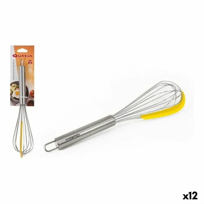 Batidor de varillas manual quttin 139497 pala (12 unidades) (26 cm)