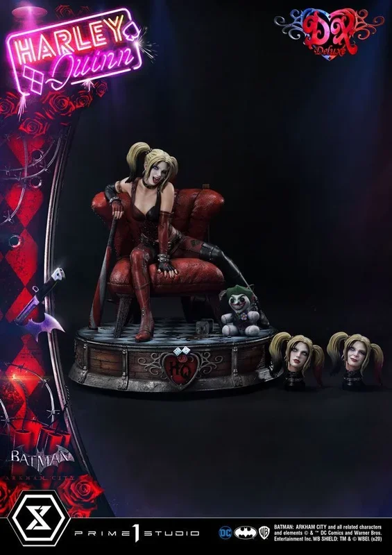 Batman arkham city estatua 1/3 harley quinn deluxe bonus version 58 cm