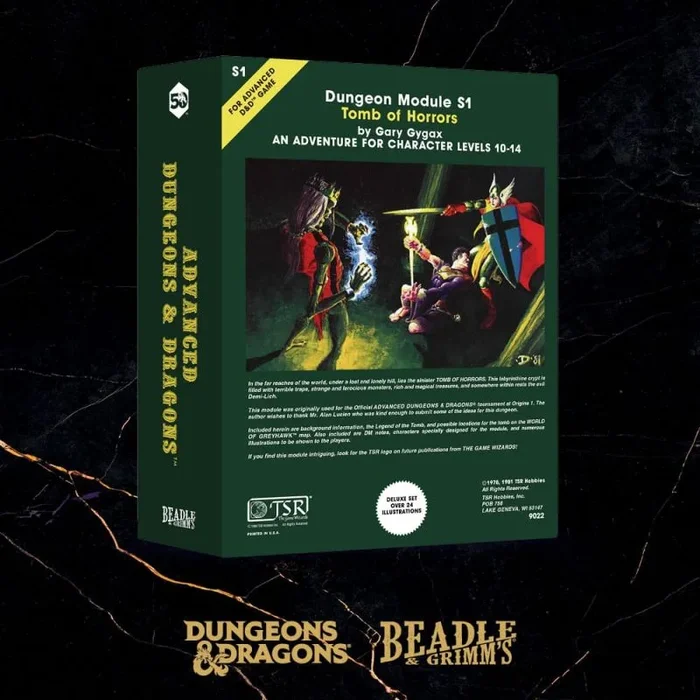 Beadle & Grimm’s Juego de dados y accesorios – Tomb of Horrors