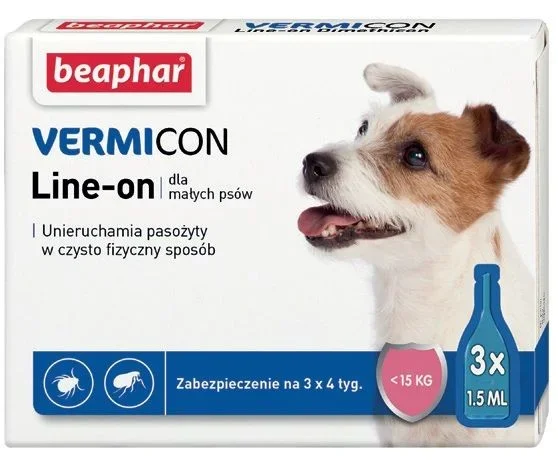 Beaphar VERMIcon Line-on Dog S Solución antiparasitaria (pulgas y garrapatas) en gotas