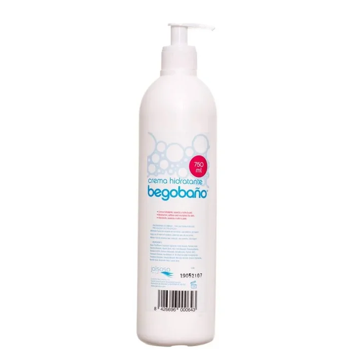 Begobaño Crema Hidratante Corporal de Aroma Floral. Loción Corporal de Rápida Absorción. Crema Ligera con Dosificador. 750 Mililitros