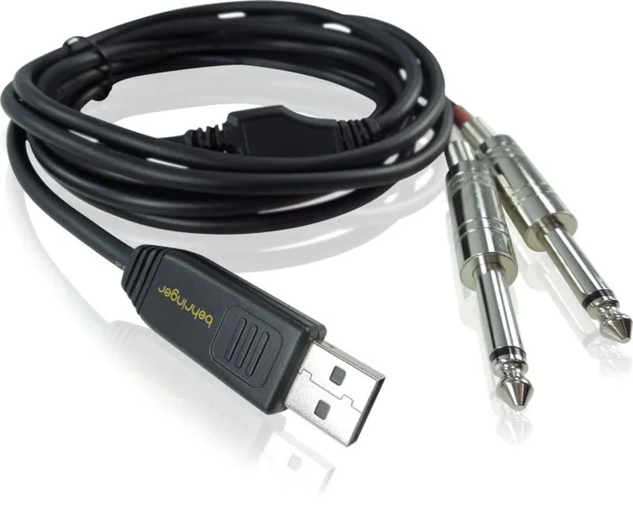 Behringer LINE 2 USB Estéreo 1/4″ Entrada de línea a cable de interfaz USB