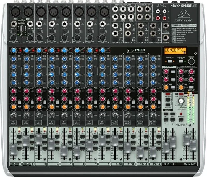 Behringer QX2222USB mezclador DJ 22 canales