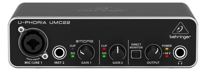 Behringer UMC22 equipo de música adicional Concierto/Estudio Preamplificador