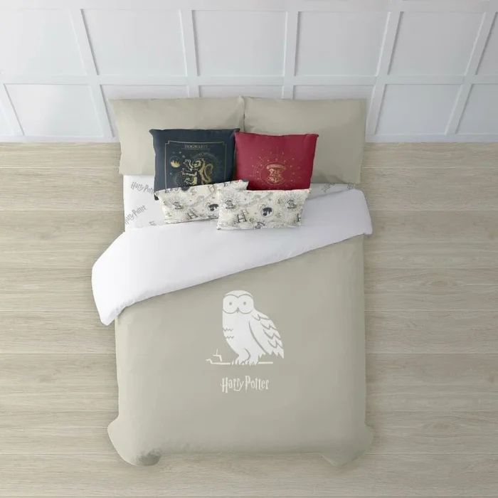 BELUM | Funda nórdica con Botones 100% algodón Modelo Magical Hedwig Cama de 80 (140×200 cm.); Funda nórdica Ligera y Confortable; Funda nórdica licencias Oficiales