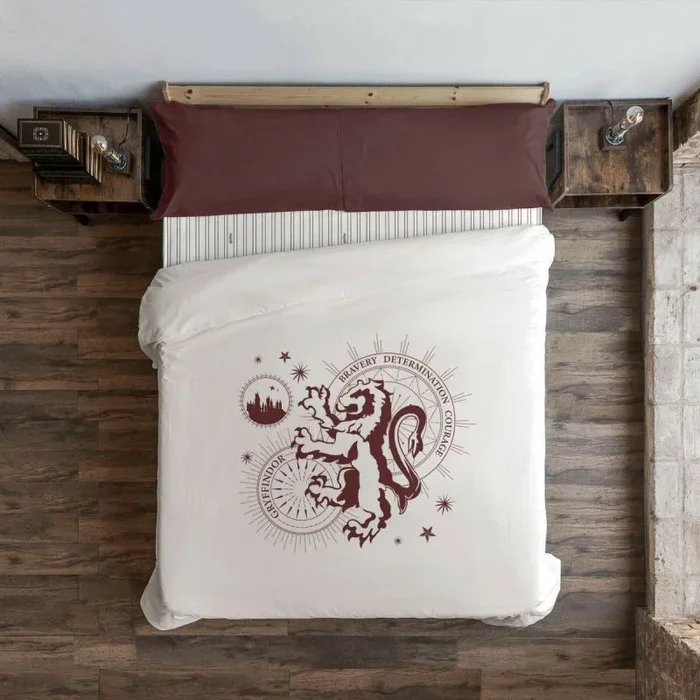 BELUM | Funda nórdica Harry Potter, Funda nórdica con Botones 100% algodón Modelo Gryffindor Stars para Cama de 180 (260×240 cm)