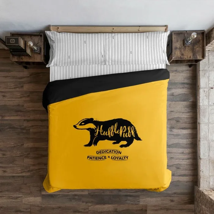 BELUM | Funda nórdica Harry Potter, Funda nórdica con Botones 100% algodón Modelo Hufflepuff Values para Cama de 135/140 (220×220 cm)