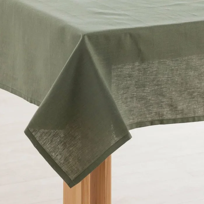 Belum | Mantel Antimanchas Lino 100% Army Green 250×150 cm | Mantel Mesa Rectangular Resinado | Mantel Hidrófugo de Calidad en Varias Medidas | Manteles de Lino para Interior y Exterior