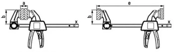 BESSEY EZM30-6 abrazadera Abrazadera en F 30 cm Negro, Naranja