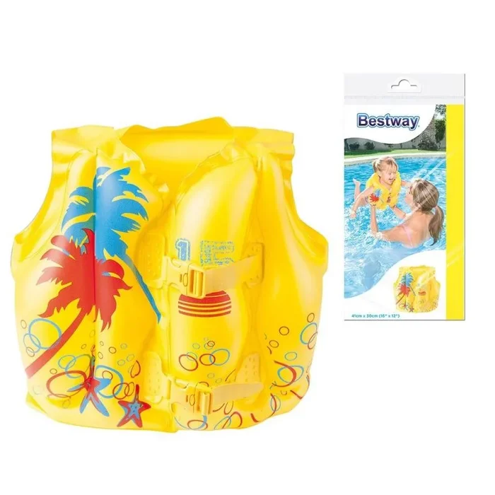 Bestway 32069 flotador para piscina y playa Amarillo Estampado Chaleco de natación