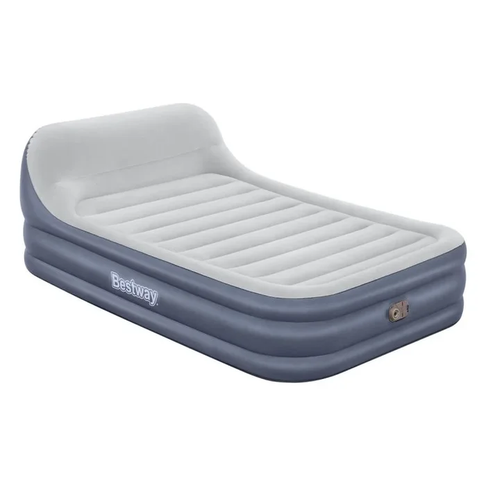 Bestway cama doble con motor con cabecero 226x152x84 cm hinchable y camping 67923