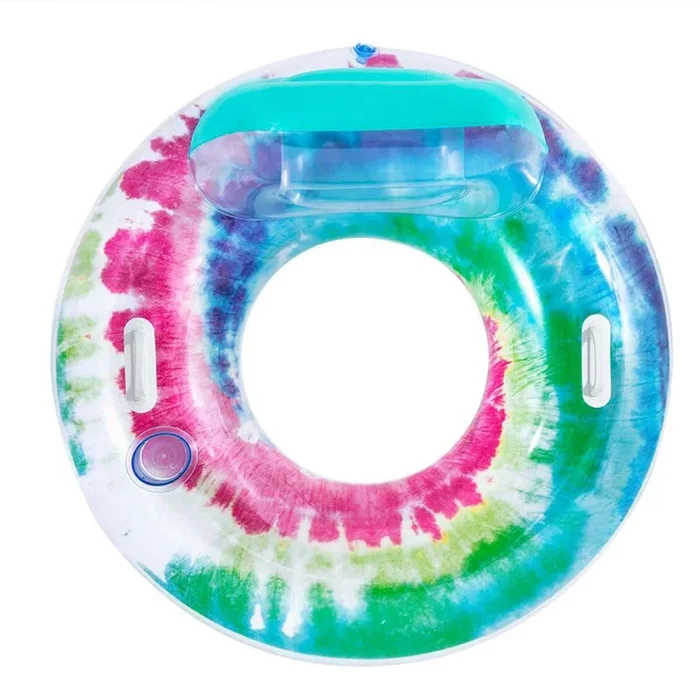 Bestway rueda hinchable con asas y respaldo tie dye d118 cm playa y piscina 43637