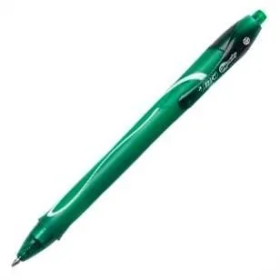 Bic bolígrafo tinta de gel retráctil gel-ocity quick dry verde caja -12u-
