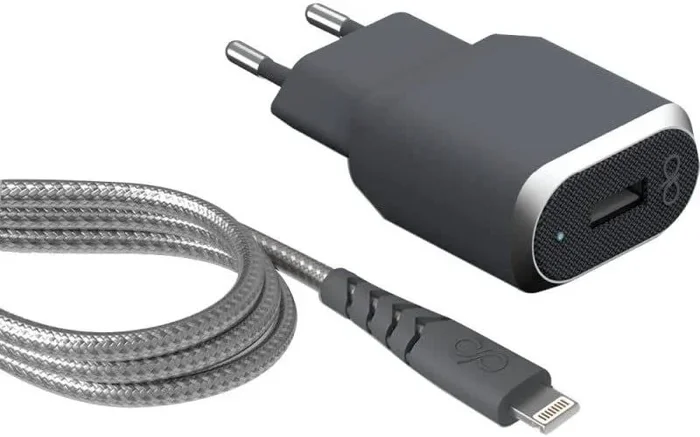 Bigben Connected FPCSMFIN1.2MG cargador de dispositivo móvil Universal Gris Corriente alterna Carga rápida Interior
