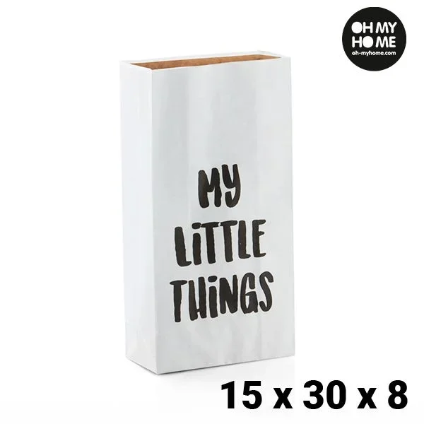 BigBuy Home Bolsa de Papel Pequeña Oh My Home (15 x 30 x 8 cm), Multicolor, Talla única