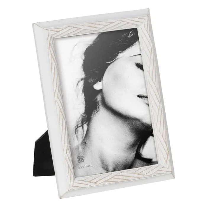 BigBuy Home Marco de Fotos Blanco Poliresina 16 x 2,5 x 21 cm