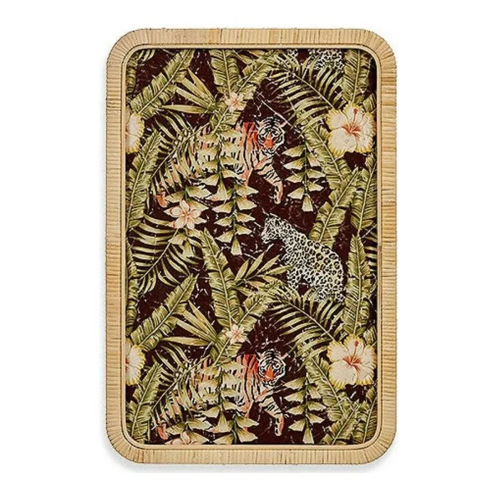 BigBuy Home S3604948 Lienzo Terciopelo, Materiales Varios, Multicolor, 2 X 60 X 40 Cm