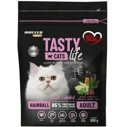 Biofeed tasty cats life hairball with rabbit 600g