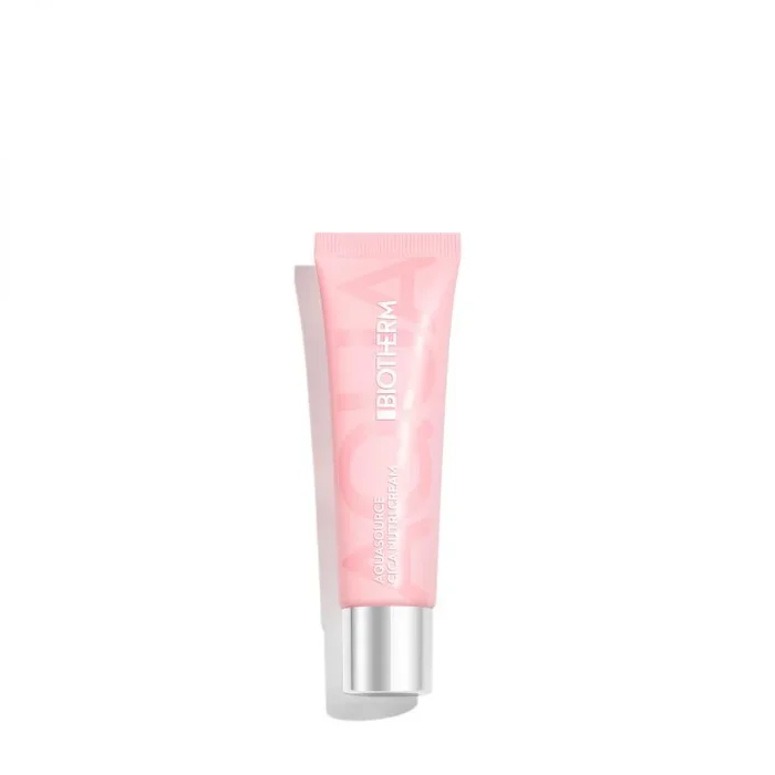 Biotherm, Aquasource Cica Nutri Cream, Crema Hidratante 48H para Piel Seca y Sensible, Calma, Suaviza, Ilumina y Regenera la Pie, 30ml