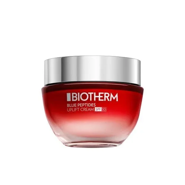 Biotherm, Blue Peptides Uplift, Crema Facial Reafirmante con Fotoprotección SPF 30, Enriquecida con Péptido de Colágeno, Para Todo Tipo de Pieles, 50 ml