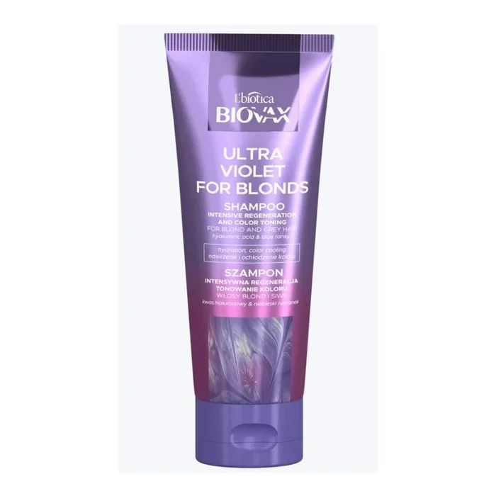 Biovax Ultra Violet Intensive Regenerating Clay Shampoo for Blonde and Gray Hair 200ml