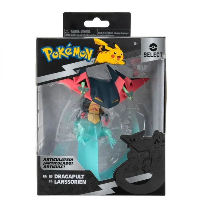 Bizak Pokemon Figura de Dragapult Super Articulada de 15 cm, producto oficial, para coleccionistas fans de la serie de anime y para niños a partir de 8 años, (63222746)