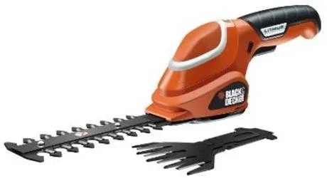 Black & Decker GSL700KIT-QW tijera de césped inalámbrica 10 cm 7 V Ión de litio Negro, Naranja, Blanco