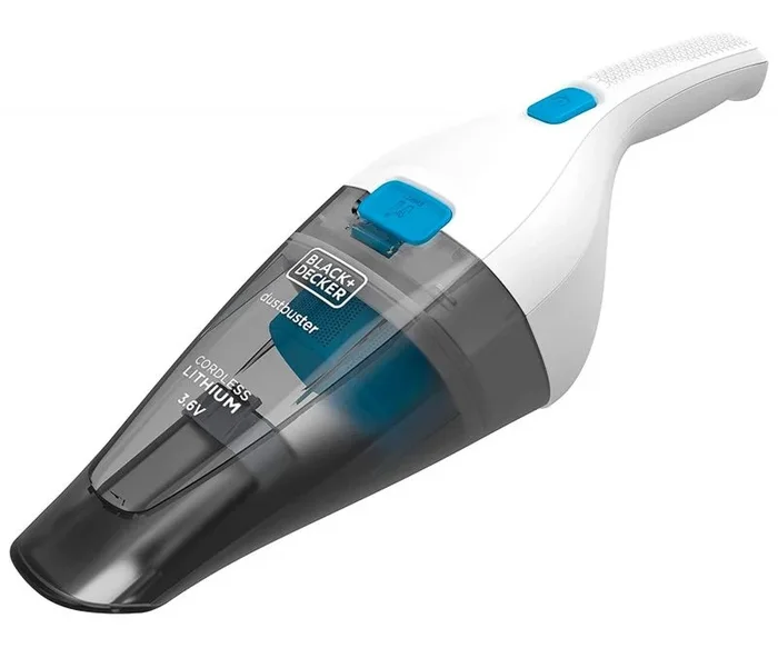 Black & Decker NVC115JL aspiradora de mano Gris, Blanco Sin bolsa