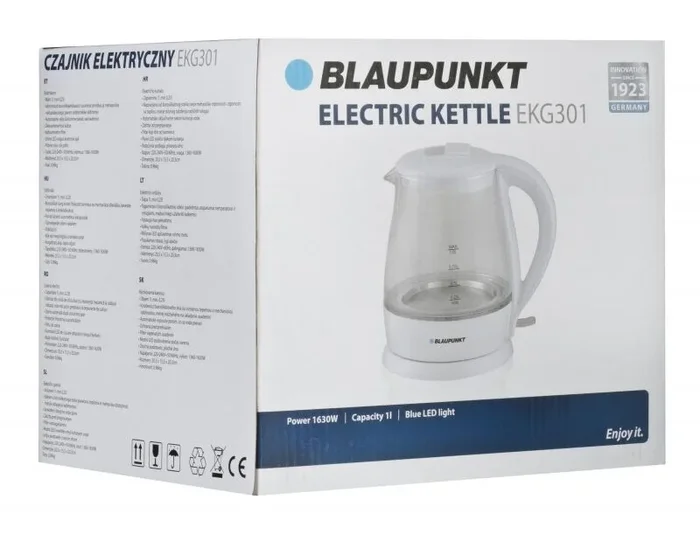 Blaupunkt EKG301 tetera eléctrica 1 L 1630 W Blanco