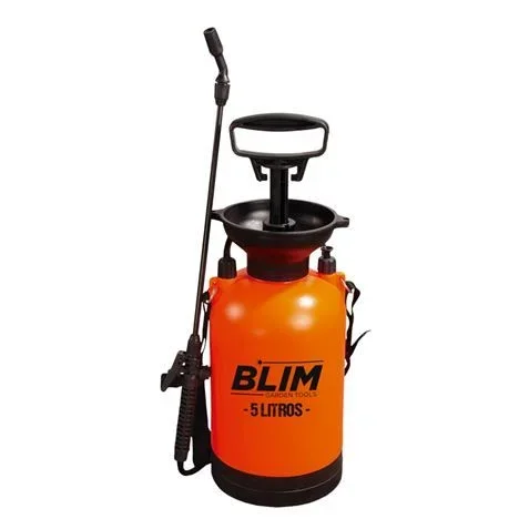 Blim sulfatadora/pulverizador de mano 5l – bomba con presion hasta 3 bar – boquilla regulable – correa para colgar al hombro