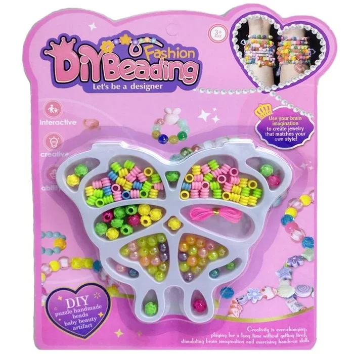 Blister abalorios e hilos para pulseras y collares 29×24 cm