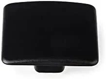 Blister con 4 pomos metálicos para mueble, con acabado negro mate mod. 782 37x37mm rei