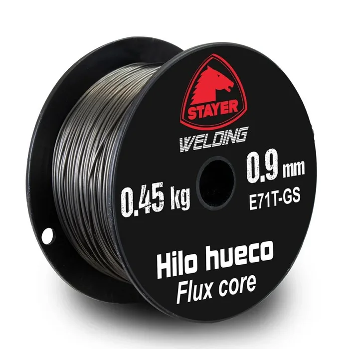 Bobina de hilo Flux Core (hilo hueco) de 0.45Kg. 0.9mm.