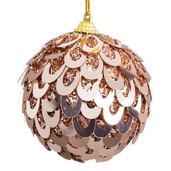 Bolas de navidad bronce plástico polyfoam 6 x 6 x 6 cm (6 unidades)