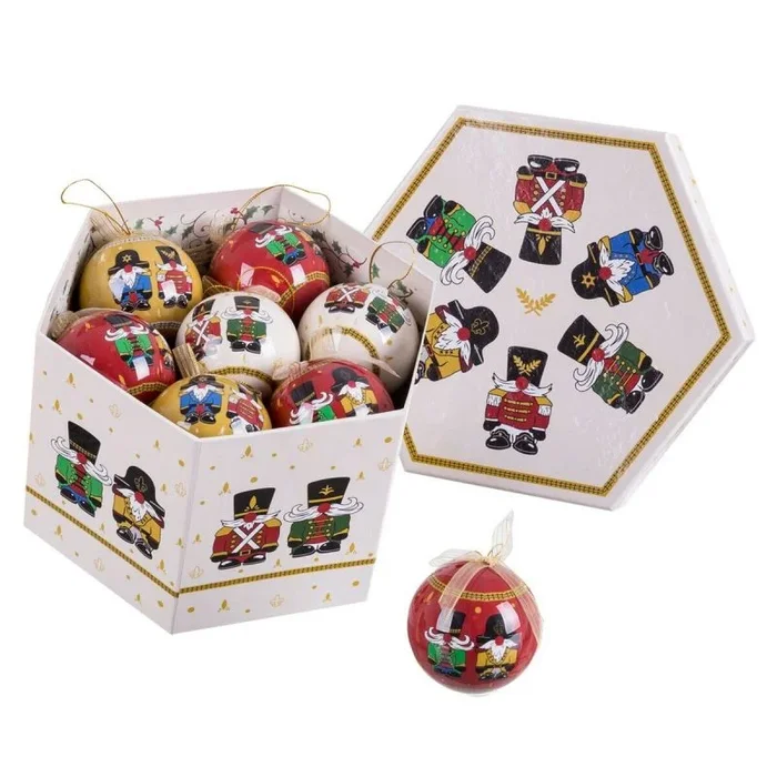 Bolas de navidad multicolor polyfoam soldado ø 7,5 cm (14 unidades)