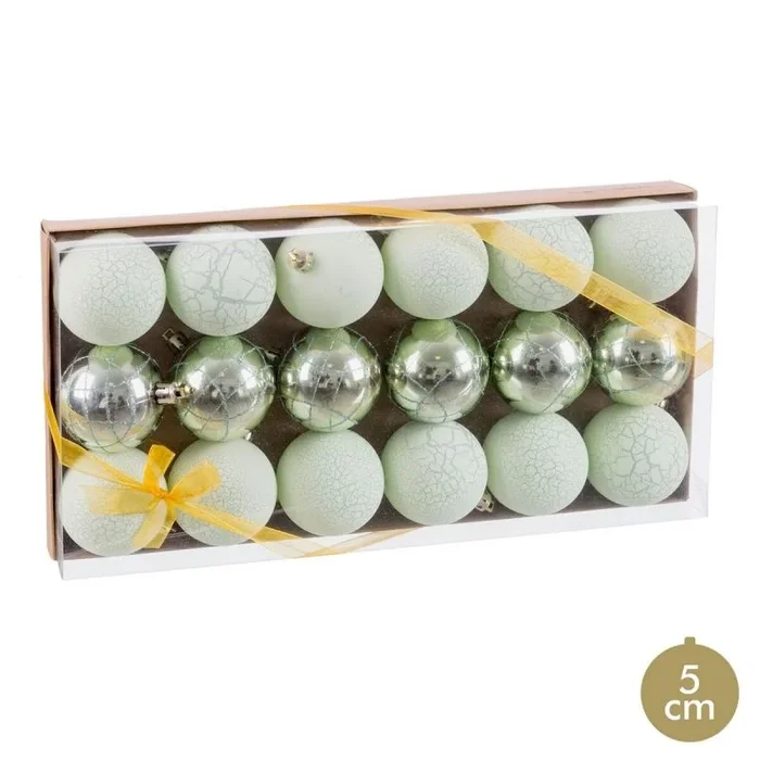 Bolas de Navidad Verde Plástico Ø 5 cm (18 Unidades) – Marca: BigBuy Home – EAN: 8445147423855