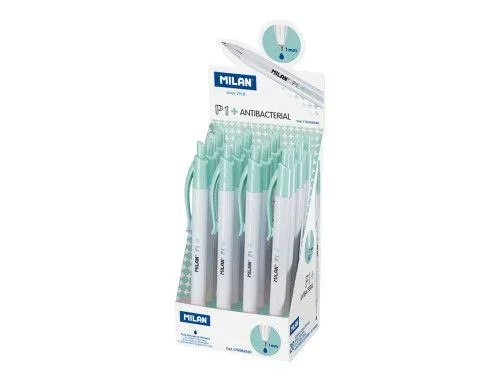 Bolígrafos p1 antibacteriano, tinta azul nuevo milan 176582925b