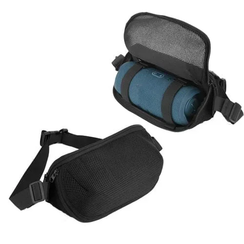 Bolsa de Mensajero con Altavoz Bluetooth Universal Bolsa de Pecho para JBL Flip Series UE Boom 3 Beats Pill (Negro)