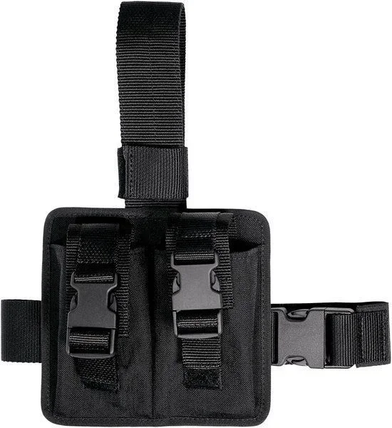 Bolsa de muslo táctica para dos cargadores H&K G.3 fabricada en nylon acolchado color negro Vega Holster 2K92