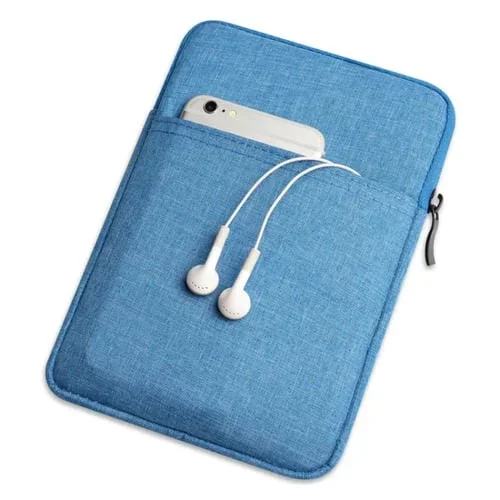 Bolsa Protectora de Lona para iPad Mini 5 2019 a Prueba de Golpes con Algodón Espacial y Felpa (Azul Lago)